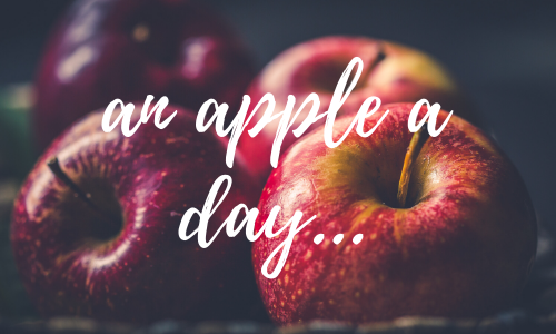 An apple an day, keeps the doctor away!